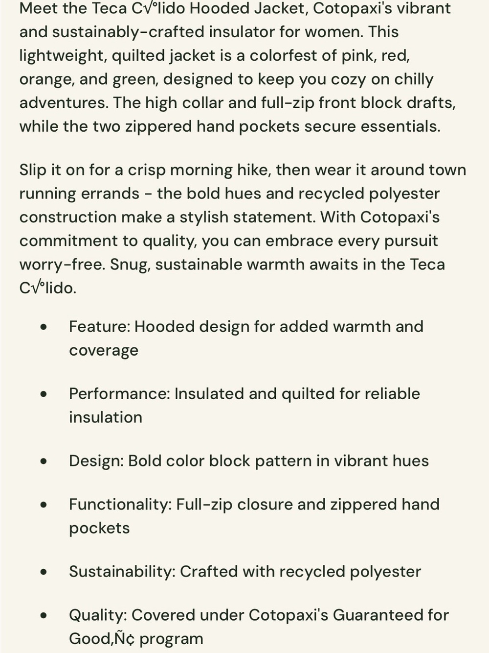 Cotopaxi Colorblock Hooded Women’s Teca Calido Reversible Jacket - Picture 5 of 5